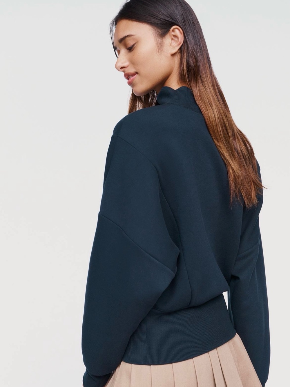 Anthropologie Oversized Turtleneck Sweater in Deep Teal